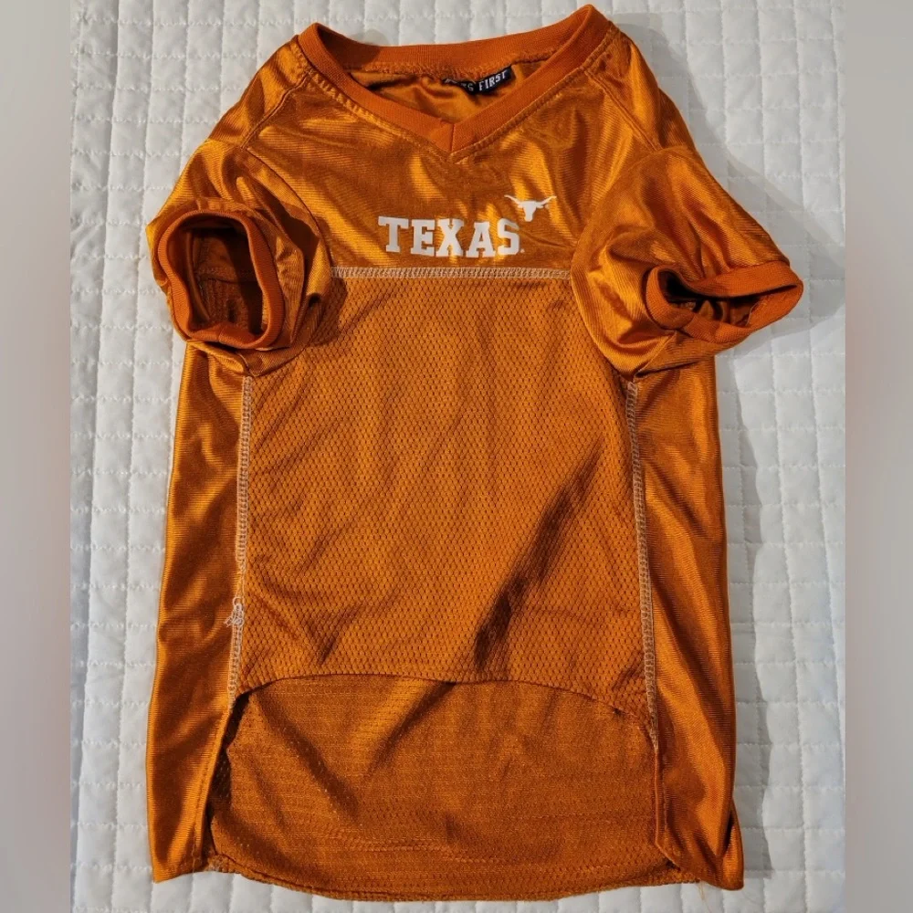 Pets‎ First Texas Longhorns Dog Mesh Jersey Sz XL UT Hook 'Em Horns Festive Fun